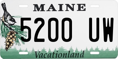 ME license plate 5200UW