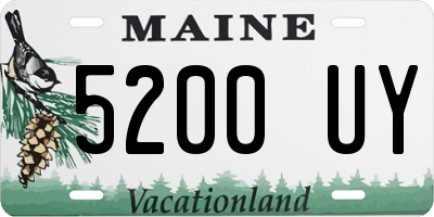 ME license plate 5200UY