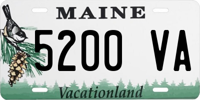 ME license plate 5200VA