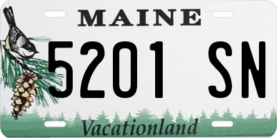 ME license plate 5201SN