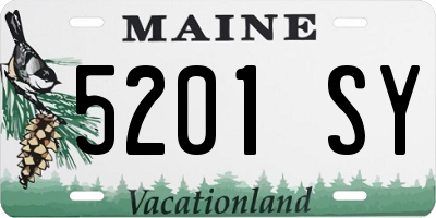 ME license plate 5201SY