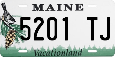 ME license plate 5201TJ