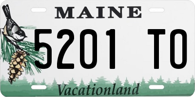 ME license plate 5201TO