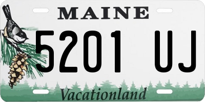 ME license plate 5201UJ