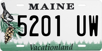 ME license plate 5201UW