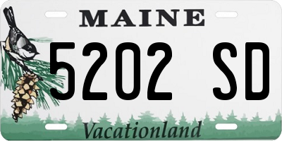 ME license plate 5202SD