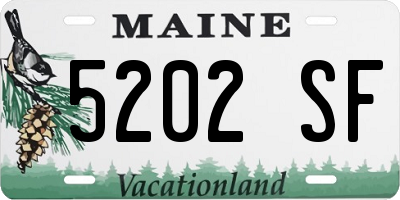 ME license plate 5202SF