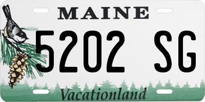 ME license plate 5202SG