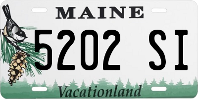 ME license plate 5202SI