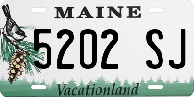 ME license plate 5202SJ