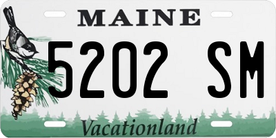 ME license plate 5202SM
