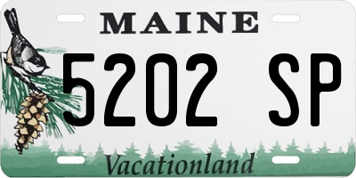 ME license plate 5202SP