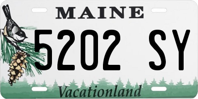ME license plate 5202SY