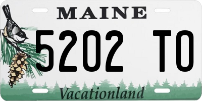 ME license plate 5202TO