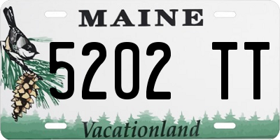 ME license plate 5202TT