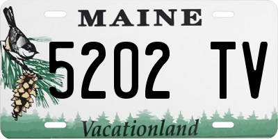 ME license plate 5202TV