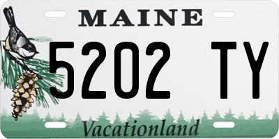 ME license plate 5202TY