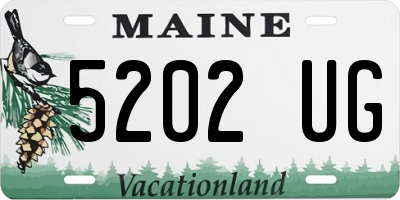 ME license plate 5202UG
