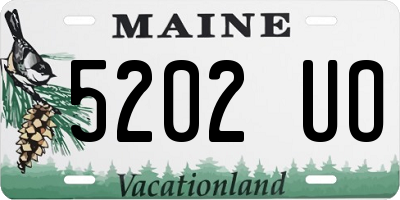 ME license plate 5202UO