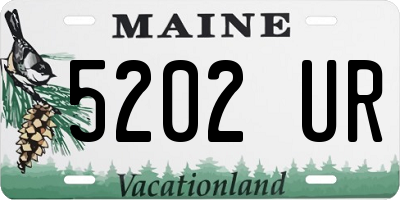 ME license plate 5202UR