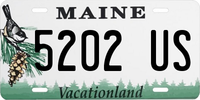 ME license plate 5202US