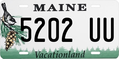 ME license plate 5202UU