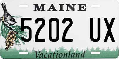 ME license plate 5202UX