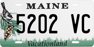 ME license plate 5202VC