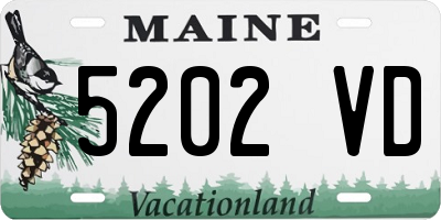 ME license plate 5202VD
