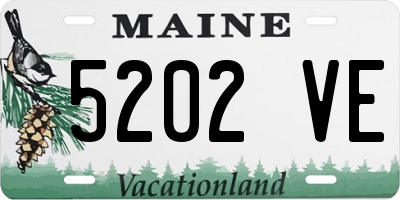 ME license plate 5202VE