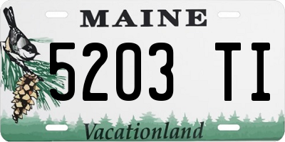ME license plate 5203TI