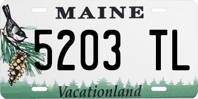 ME license plate 5203TL