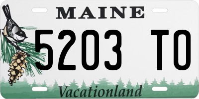 ME license plate 5203TO