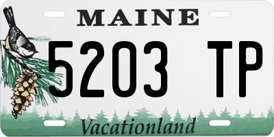 ME license plate 5203TP