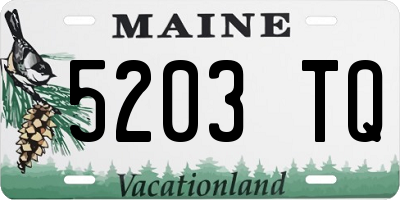 ME license plate 5203TQ