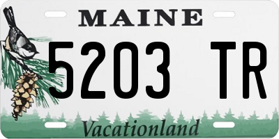 ME license plate 5203TR