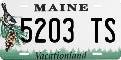 ME license plate 5203TS