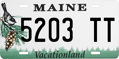ME license plate 5203TT