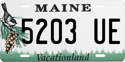 ME license plate 5203UE