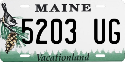 ME license plate 5203UG