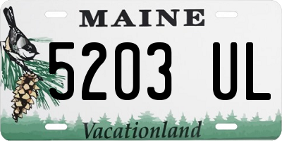 ME license plate 5203UL
