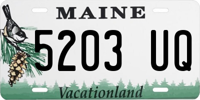 ME license plate 5203UQ