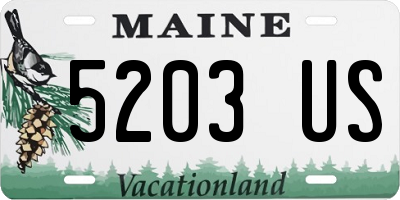 ME license plate 5203US