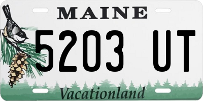 ME license plate 5203UT