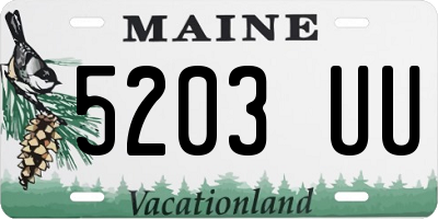 ME license plate 5203UU