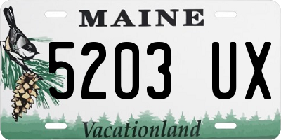 ME license plate 5203UX