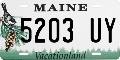 ME license plate 5203UY