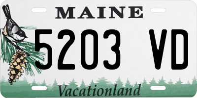 ME license plate 5203VD