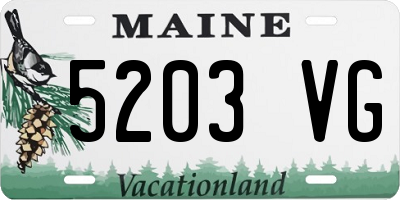 ME license plate 5203VG