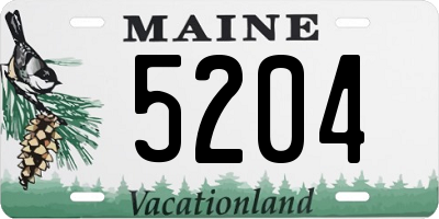 ME license plate 5204